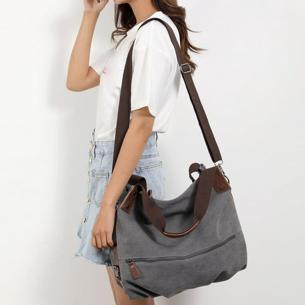 Canvas Women Bag Casual Messenger Bags Tote Hobo Buckets Vintage Crossbody Bag Shoulder Handbags 